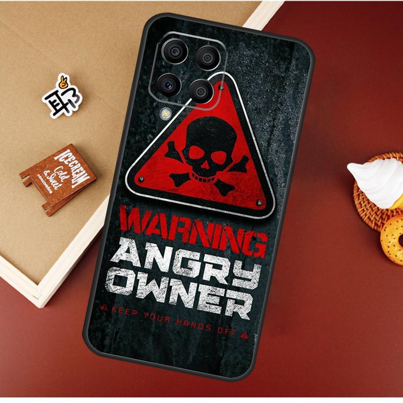 Warning Angry Danger Owner Case For Samsung Galaxy M51 M31 M21 M11 M16 M36 M56 M53 M12 M32 M52 M15 M35 M55 M14 M34 M54