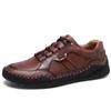 Nowe Męskie Buty Casual Wygodne Oddychające Modny Styl Mokasyny Skórzane Ręcznie Robione Casualowe Mokasyny Mieszkania Trwałe Buty