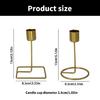 European Metal Crafts Candle Stand with Round Base Golden Taper Candle Holder Candlestick for Home Centerpieces Decors