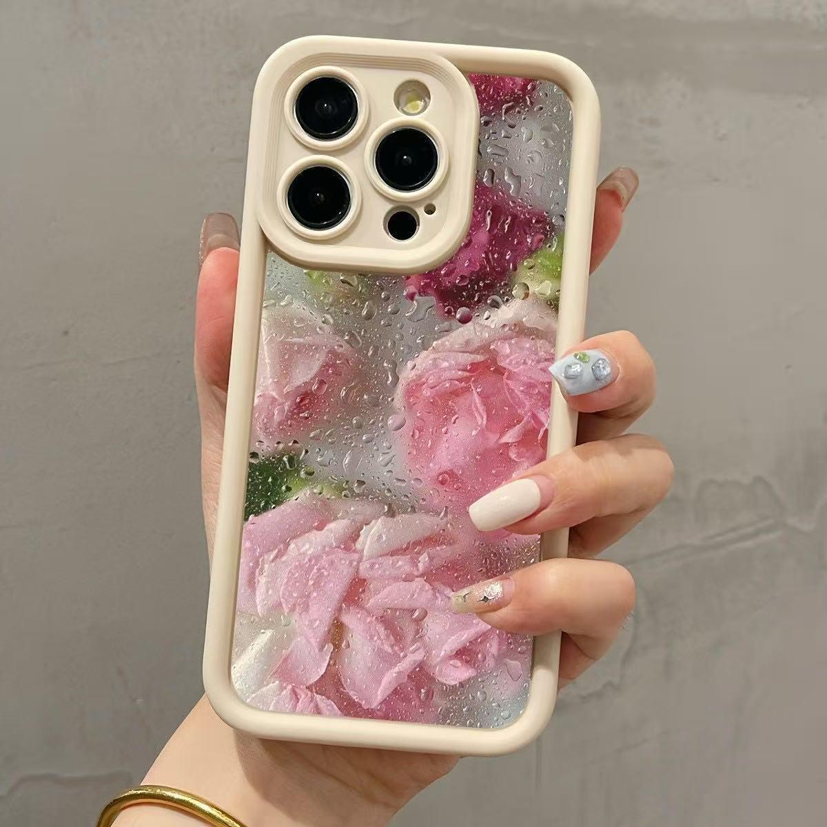 Чехол-бампер Apple iPhone 13 Pro Max с утолщенным цветочным узором в виде капли воды iPhone 11