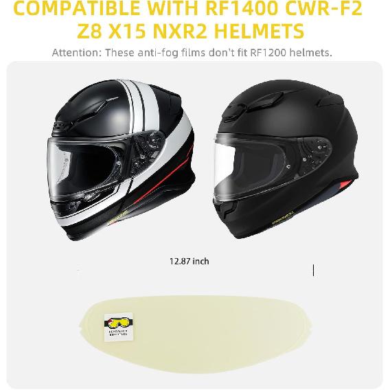 Soman RF-1400 Helmet Anti-fog Films, CWR-F2 Helmet Anti-fog Stickers Compatible with RF-1400 CWR-F2 Z8 X15 NXR2