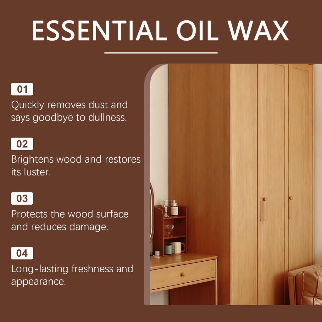 Beeswax Furniture Polish Spray 120ml Essential Oil Wax for Wood Surface Protection and Shine Maintenance Suitable for Various Wood Types