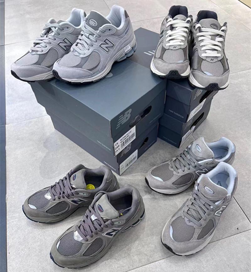 Pure Original Nb2002rc Grey Sneakers - Unisex Dad Shoes with Thick Sole for Height Increase, Retro Style, Breathable Design.