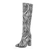 Animal Print Long Tube Riding Boots Women's Autumn and Winter New Knee-high Tube Thick High Heel Elastic Stovepipe Boots