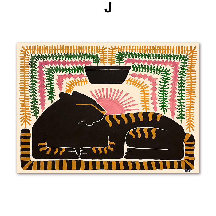 Ancient Egypt Snake Pattern Tiger Eye Abstract Poster Nordic Poster Wall Art Print Canvas Painting Picture For Living Room Decor