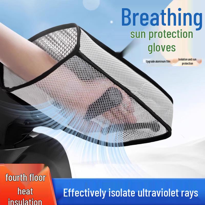 Letní elektrické auto a motocykl řídítka sluneční clona rukavice - Vodotěsné a větruodolné