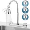 3 Mode RV Kitchen Faucet, XFIRE-GEAR 8In Camper Faucet Kitchen With Flexible Arc 360 Degree Rotatable Function Sprayer, RV Sink Faucets For