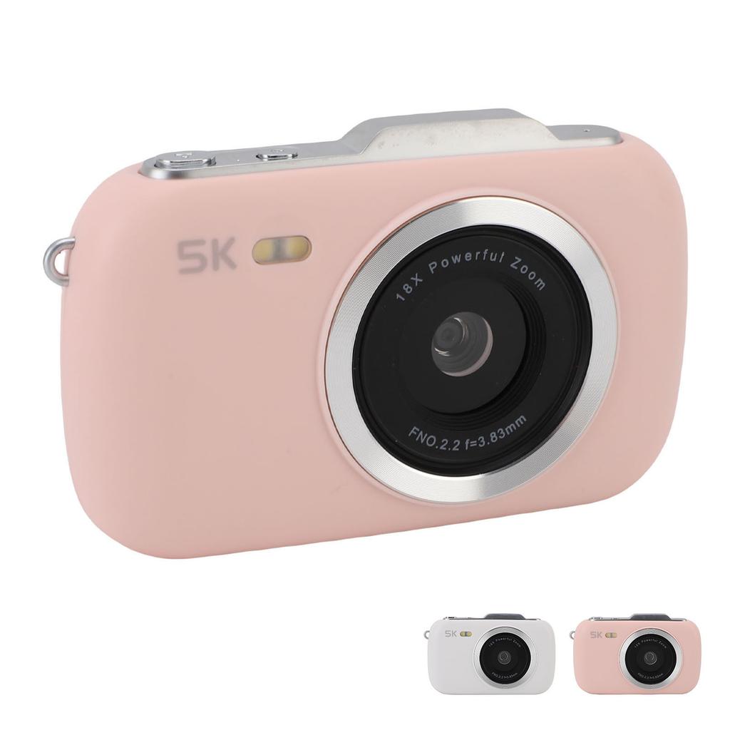 Digital Camera 80MP 5K 2.8inch Color Screen Portable 18x Digital Zoom Camera for Webcam Photography