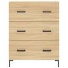 Vidaxl Witrynka, Dąb Sonoma, 69,5X34X180 Cm, Materiał Drewnopochodny