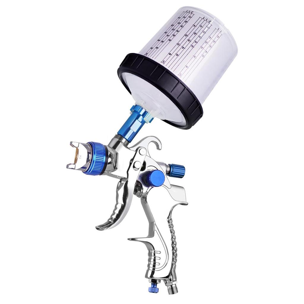 Pneumatic Paint Spray Gun Cordless Portable Adjustable Valve Handheld Paint Sprayer With 600ml Cup for Home House