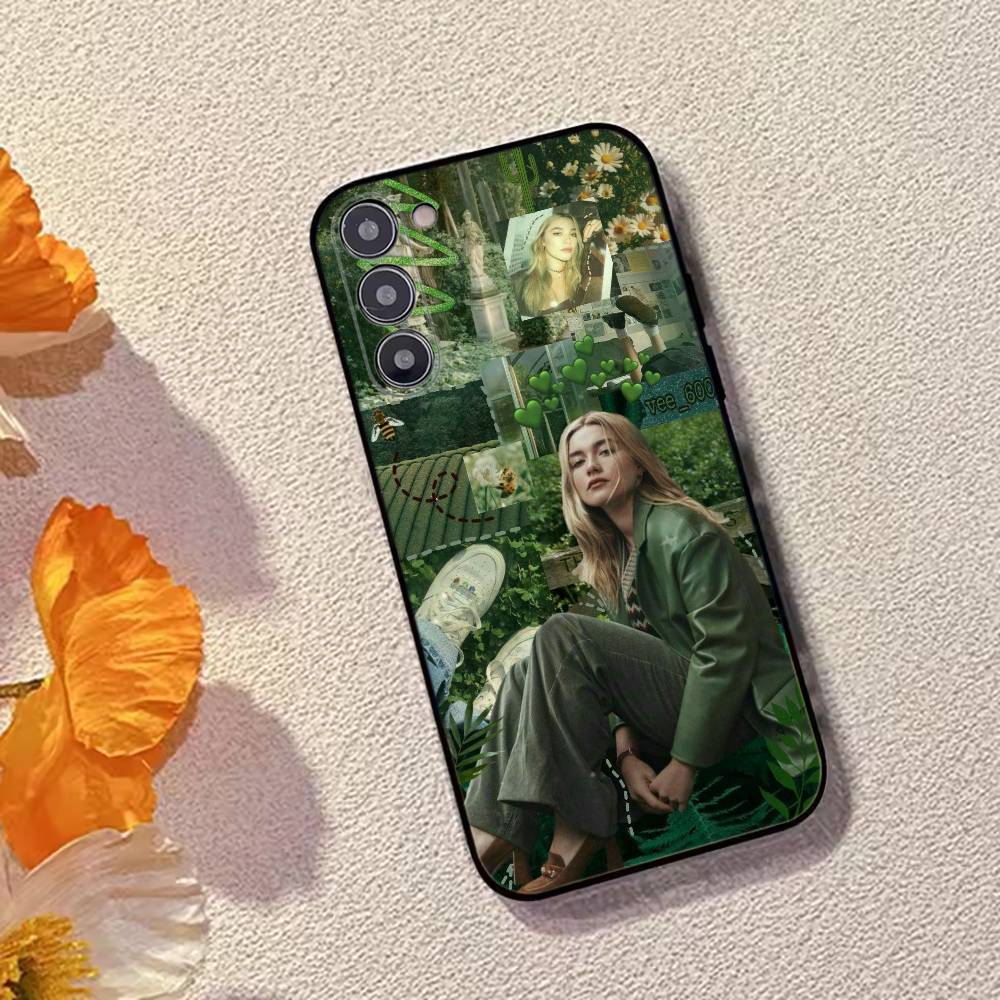 Actress F-Florence Pugh Phone Case For Samsung Galaxy A73,A72,A71,A70,A53,A52,A51,Soft Silicone Black Cover