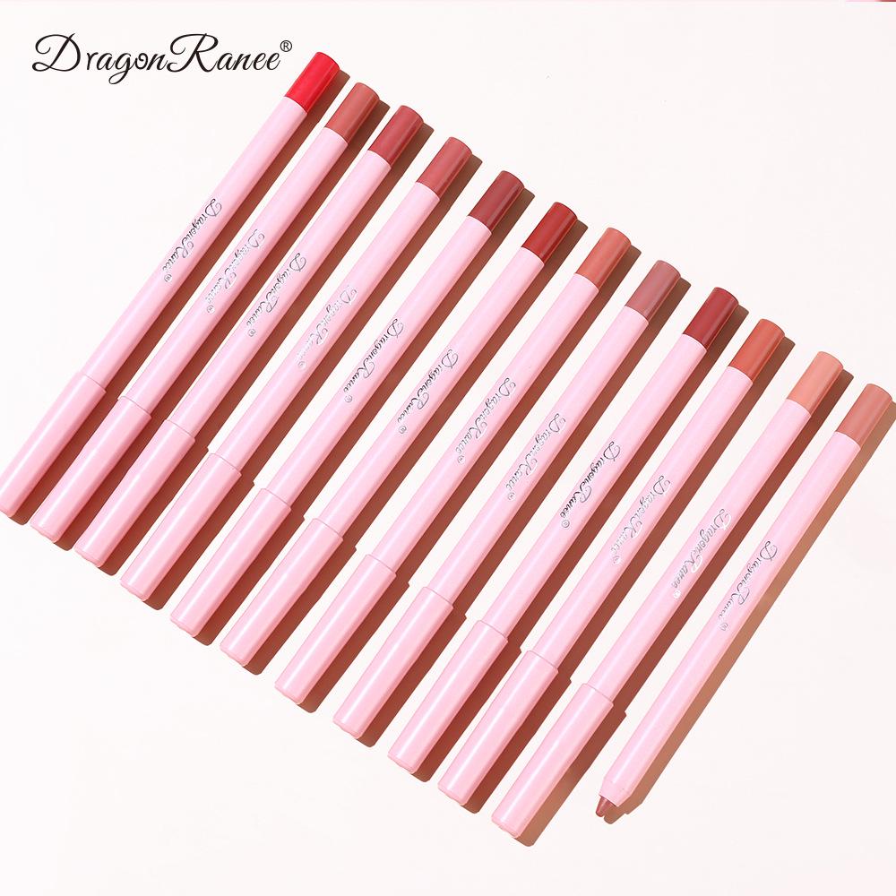 Dragonranee Waterproof Matte Pink Lip Liner & Plumping Lipstick Pen - Long-lasting, No Fade