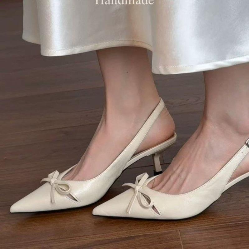 New Summer Slip on High Heel Women Sandals Fashion Butterfly-knot Singbacks Pumps Stripper Party Female Sandals Zapatos Mujer