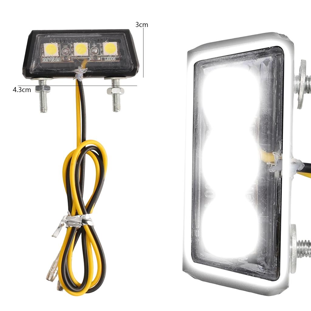 Motorcycle LED License Plate Light Motorcycle Modification License Plate LED Light Waterproof Motorcross License Plate Lamp 12v