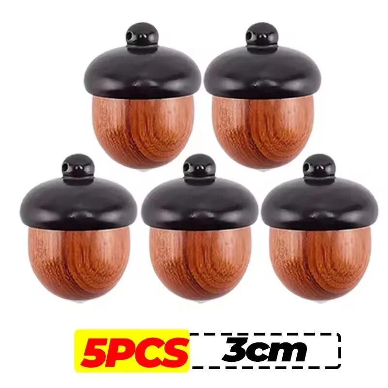 1/20x Mini Wood Acorn Pendant Box Portable Rescue Pill Case Tablets Organizer Multi-purpose Storage Container DIY Acorn Pendant