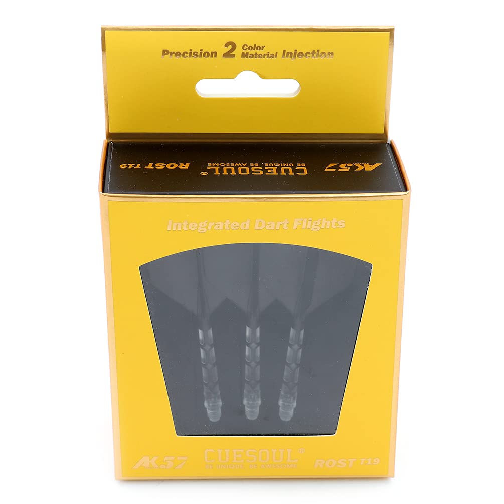 CUESOUL ROST T19 Two-Tone Color, Mixed Material Shaft, Big Wing Shape Flights, Set of 3 (CS-AK571L)