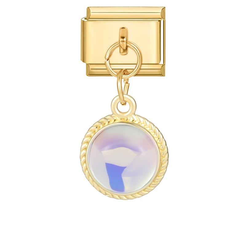 Vintage Gold Color Heart Star Cloud Rose Tulip Pendant Italian Charm Links Stainless Steel Fit 9mm Italian Bracelet DIY Jewelry