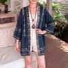 ZANZEA Womens Casual Open Front V-Neck 3/4 Sleeve Beach Cover Up Cardigan Blouse