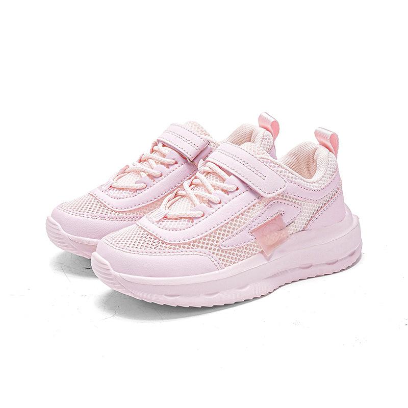 Детская обувь 2025 весна-лето новая дышащая сетка липучка летняя повседневная мягкая подошва нескользящая детская спортивная обувь 28
