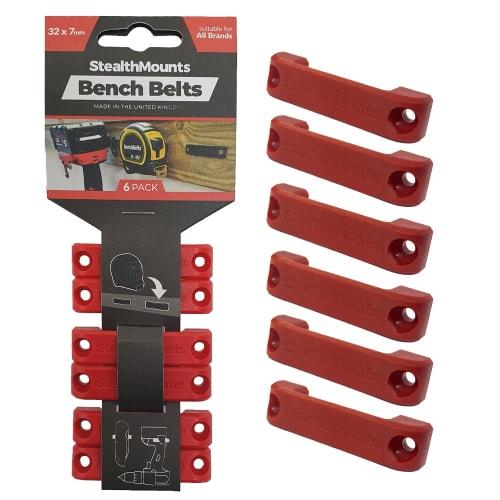 Stealth Mount Bench Belt (6-pack) Red BB-RED-6