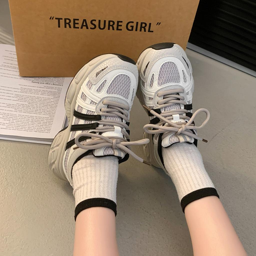 Summer New Women's Casual Thick-soled Sports Shoes Mesh Breathable Trainers Ladies Shoes Female Sneakers for Women Basket Tenis