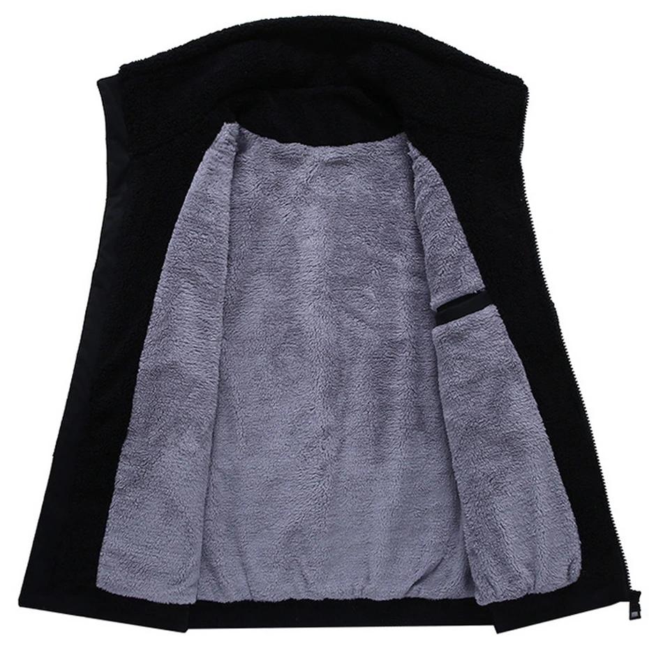 Polar Fleece Jacket Men Winter Thcik Warm Fleece Jacket Coat Plus Fashion Casual Polar Fleece Coat Male