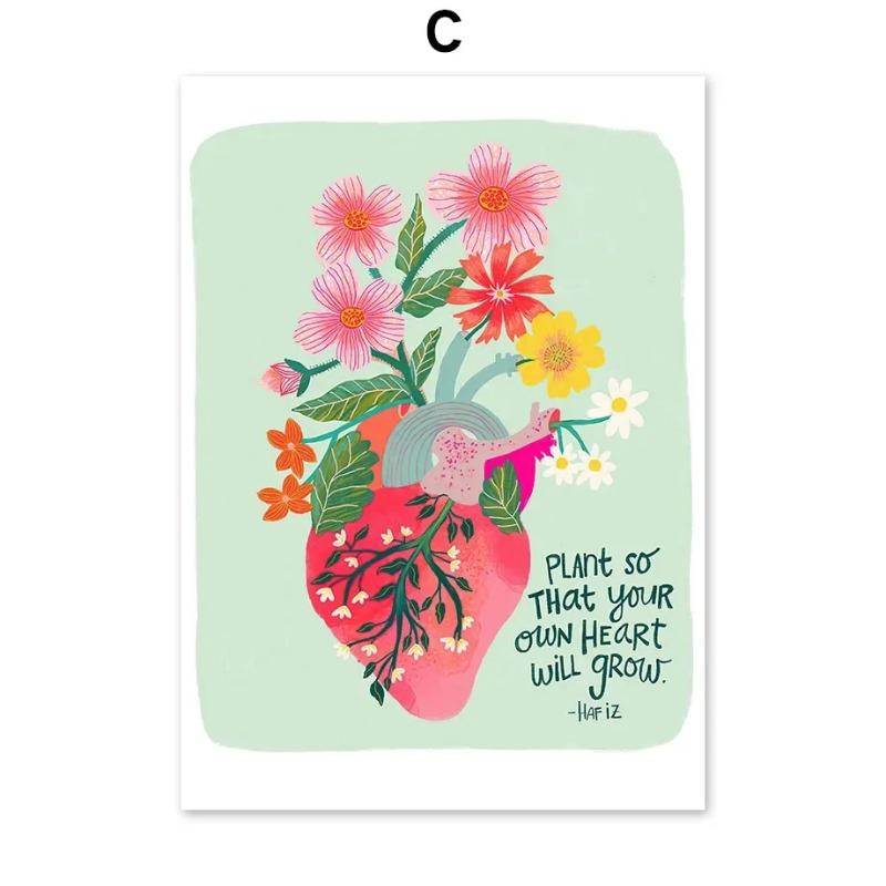 Scandinavian Vintage Claude Monet Flower Anatomy Abstract Wall Art HD Poster Prints for Bedroom  Living Room Decor