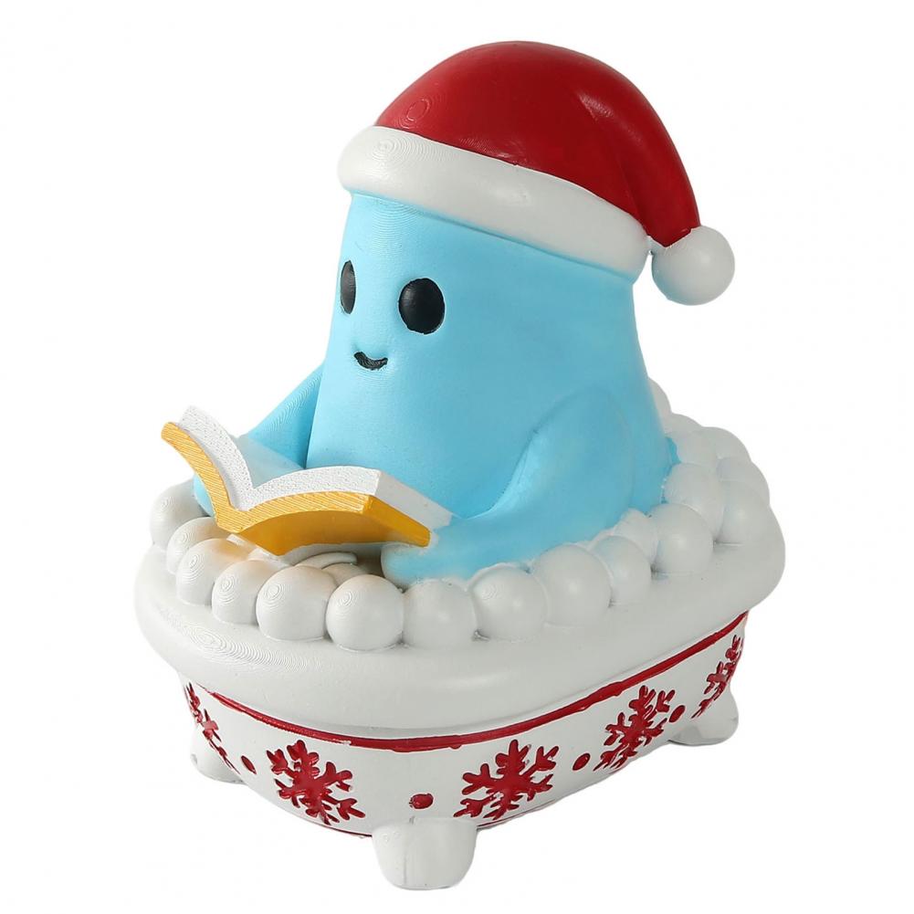 Christmas Puppy Night Light LED Resin Ghost Chicken Sculpture USB Powered Warm Yellow Lamp Cute Animal Figurine Ornament