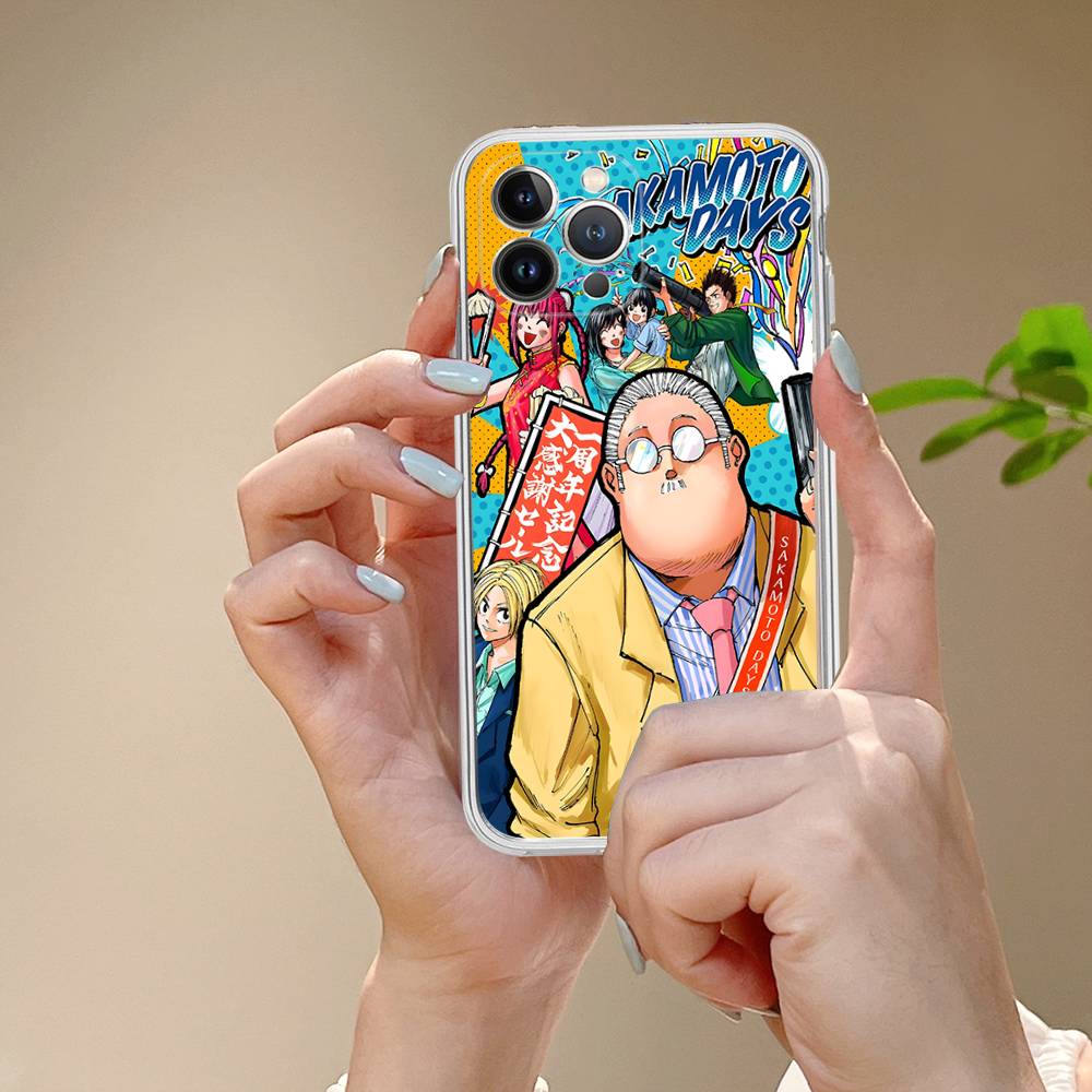 

Anime S-Sakamoto Days Phone Case For iPhone 17 16 15 14 11 12 13 Mini Pro XS Max Plus Funda Shell iPhone 16