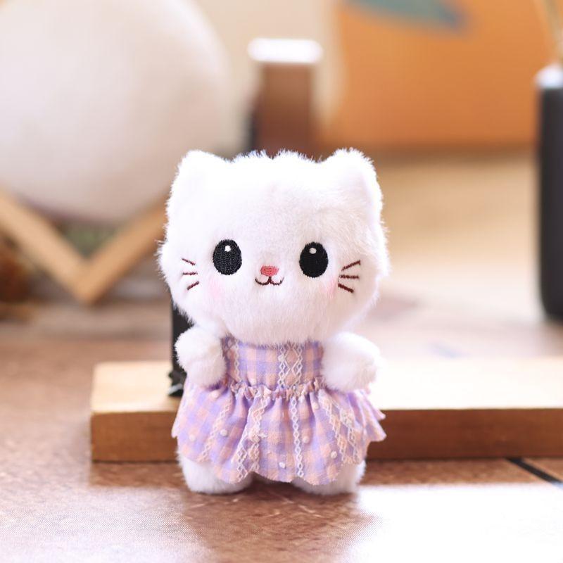 Plüschkatzen-Schlüsselanhänger-Spielzeug mit Baumwollfüllung für Kinder und Sammler