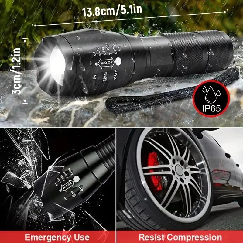T6 Portable LED Mini Flashlights 18650 Battery 5 Modes Zoom Flash Light Aluminum Alloys Waterproof Material for Camping Torch
