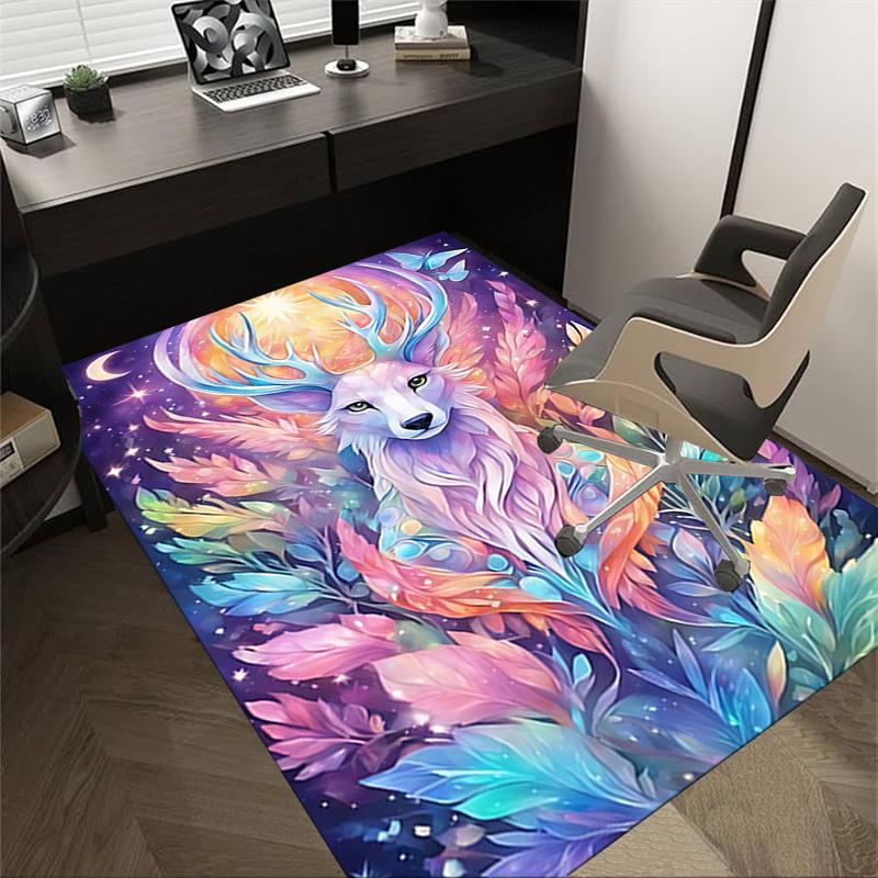 1PC Deer Fantasy Extra Large Non Slip Floor carpet, Office, family, Studio   Large Area Rug Indoor Rugs, Bold Statement Piece