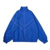 Giacca Sportiva Unisex Oversize Riflettente Monocolore Giacca a Vento Casual Senza Cappuccio