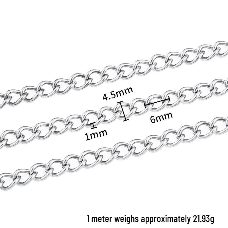Handmade DIY Titanium Steel Adjustable Extension Chain for Jewelry and Clothing