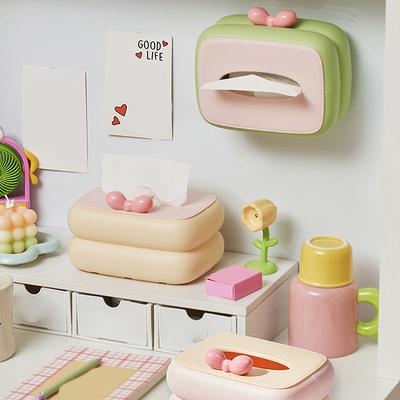 Color Tissue Box Organiser Desk Tissue Box Napkin Holder Portable Girl Wall Mounted Tissue Box With Lid Holder Living Room