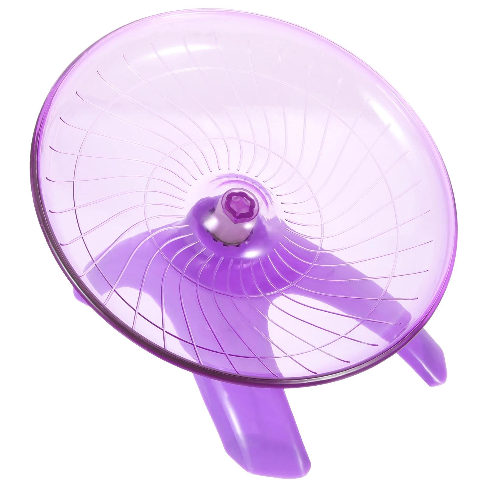 

Бесшумное беговое колесо для маленьких домашних животных, хомяк, мышь, ёж, попугай, идеальный выбор для маленьких животных, тихий и безопасный выбор фиолетовый