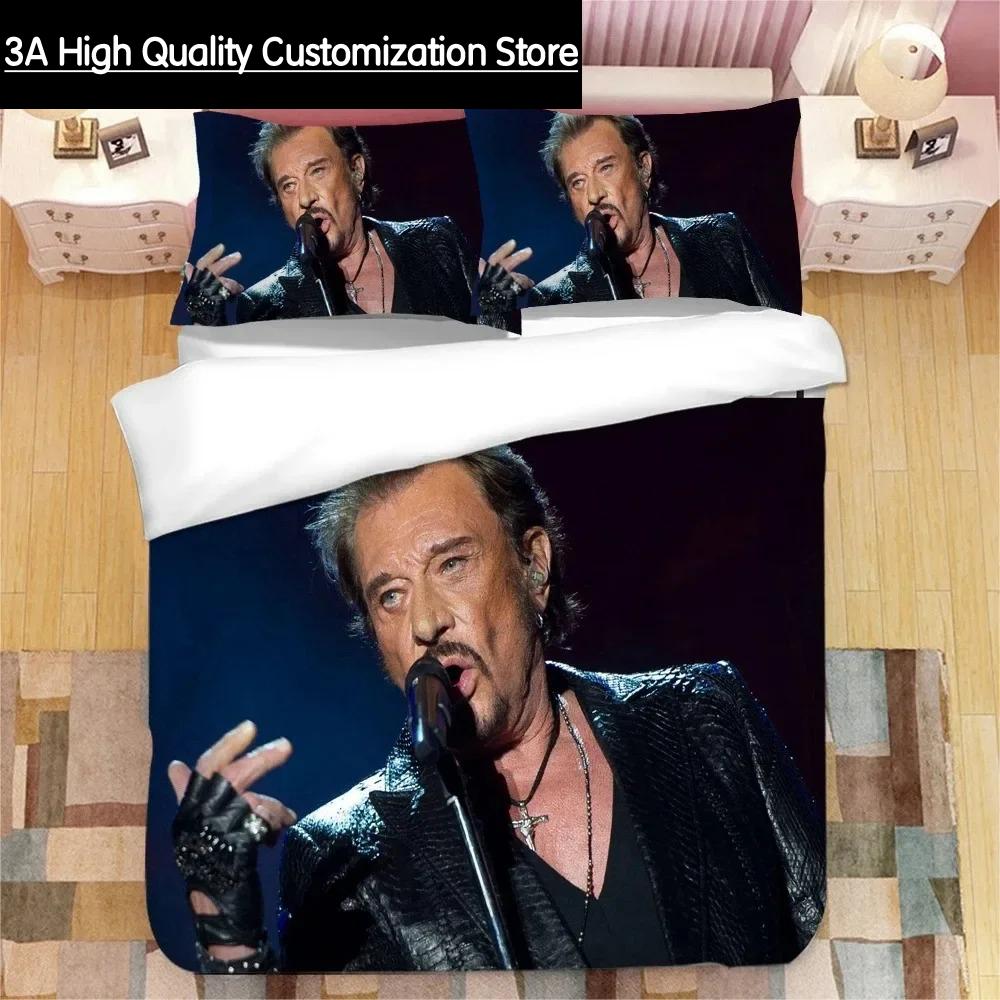 

Johnny Hallyday 3D Printed Bedding Set Duvet Covers Pillowcases Comforter Bedding Set Bedclothes Bed Linen EU Single(135*200cm)3pcs