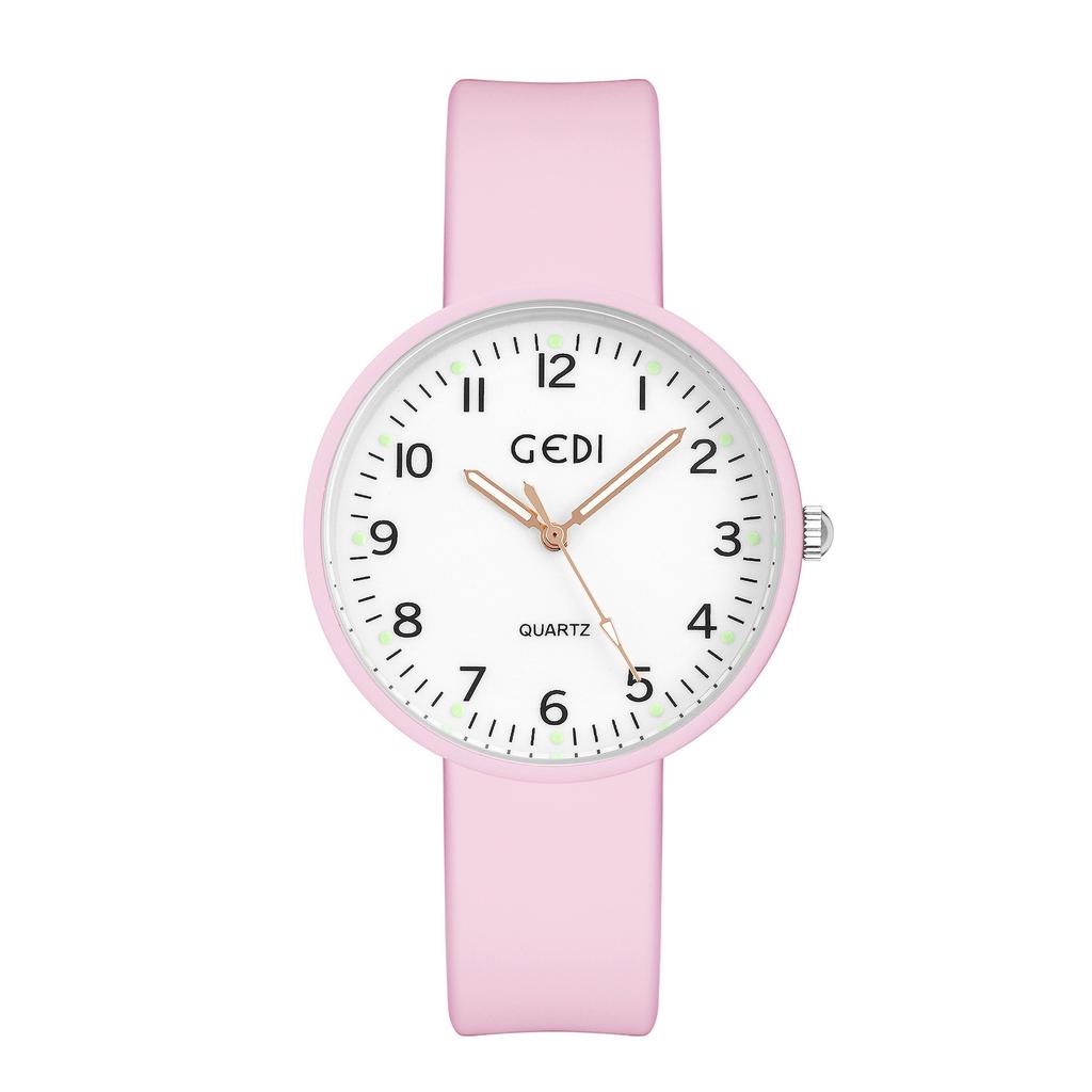 Summer Jelly Silicone Watch Fashionable And Simple Student Luminous Watch Women'S Quartz Waterproof Watch