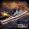 2228+pcs WW2 Military Model Blocks Warships Lowa Class USS Missouri Battleship Building Blocks MOC Classic Toy for Kids Boy Gift