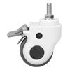 Swivel Casters Wheels Heavy Duty Brake TPR Nylon 154 Lbs 3 Inch Less Noise Medical Table Casters Wheels for Desk