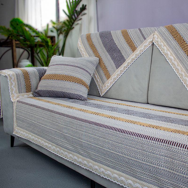 

Хлопковый и льняной чехол для дивана, нескользящий роскошный универсальный четырехсезонный диван для гостиной, подлокотник, задний чехол для полотенец, тканевый чехол для дивана 70*70cm