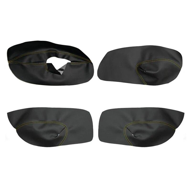 Tylko 4 drzwi miękka skórzana pokrywa podłokietnika na drzwiach do VW Golf 4 MK4 Bora Jetta 1999 - 2005 podłokietnik na drzwiach samochodu Panel skórzany pokrowiec tapicerka