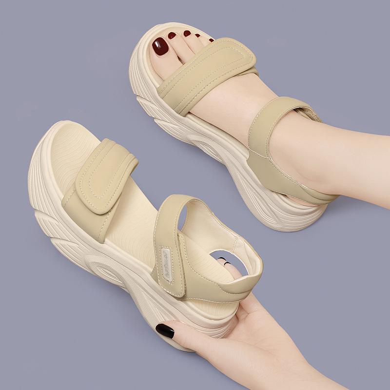 Platform Sandals Women's New Summer Trendy Sports Fashion Outerwear Casual Women's Soft-soled Roman Beach Shoes