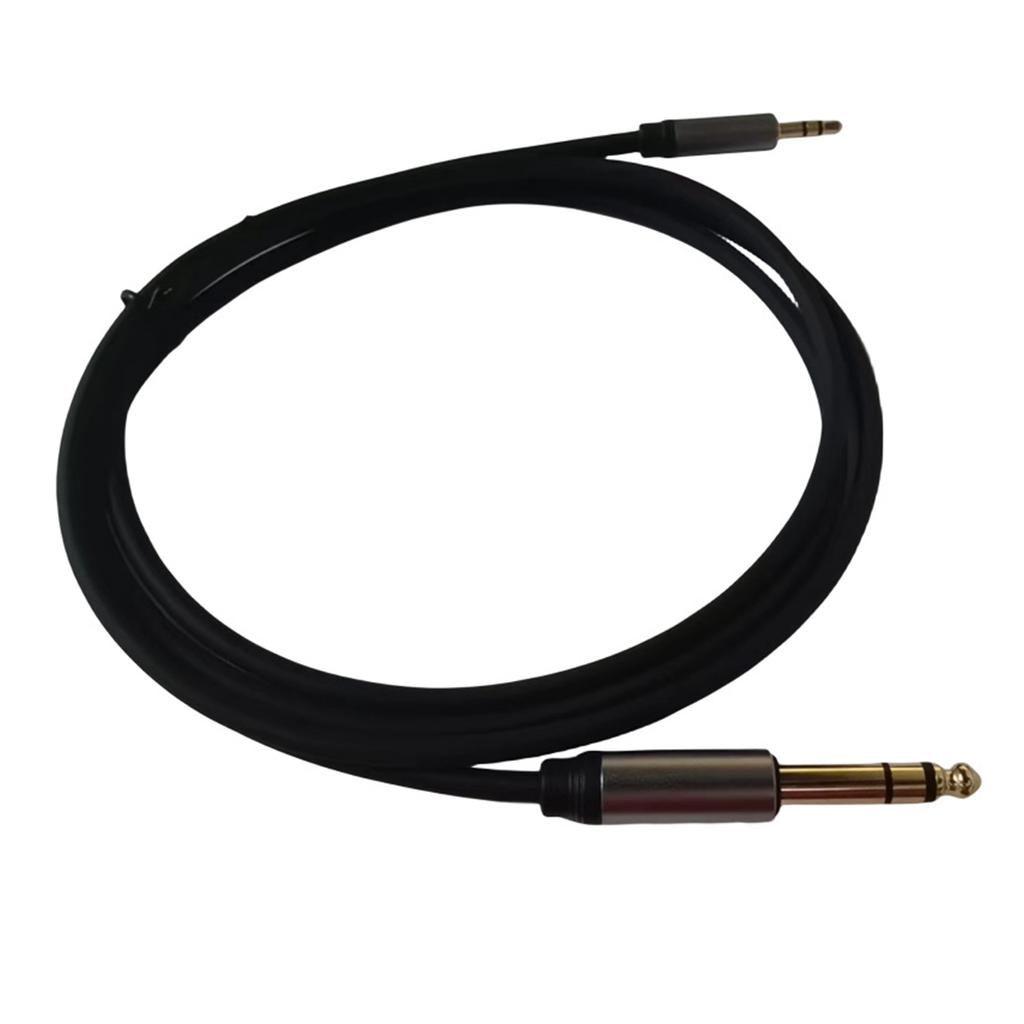 6.35mm 3.5mm Audio Cable Male to Male for Electric Guitar Mixing Console Powered Speaker Electronic Drum Noise Reduction