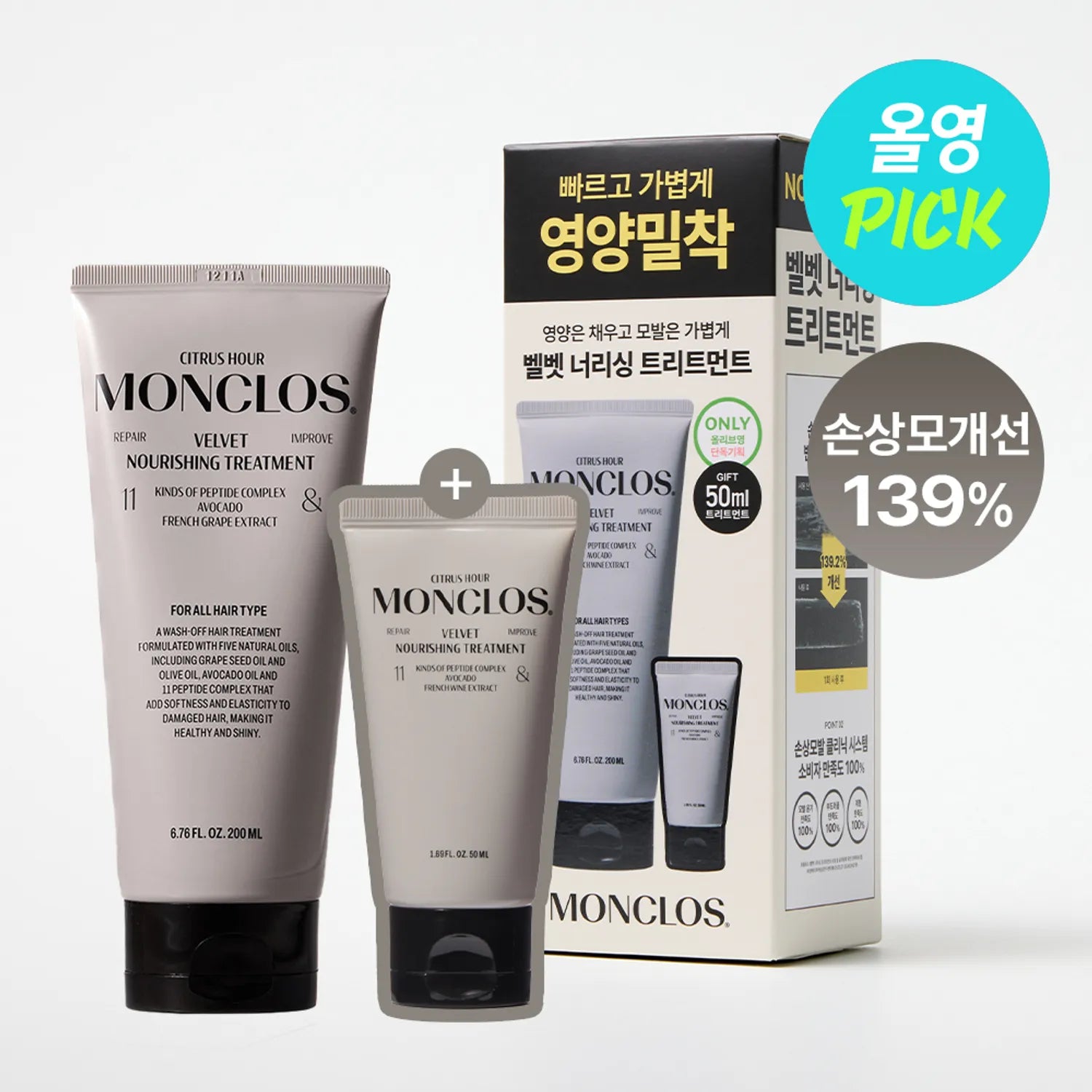 MONCLOS Velvet Nourishing Treatment 200ml Set (+50ml) Treatment 200ml Set