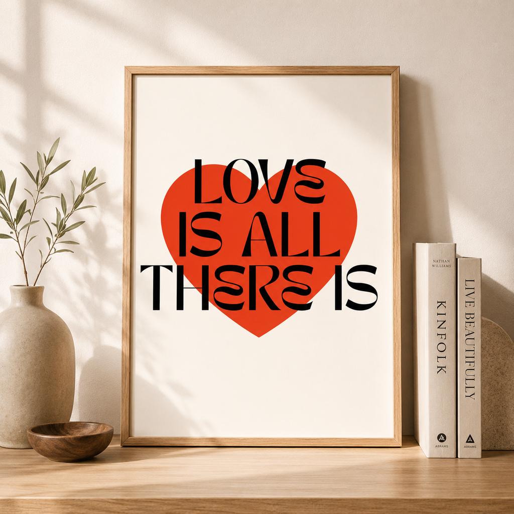 Nordic Wall Art Minimalist Love Themed English Quote Canvas Painting Modern Style Poster Prints Living Room Bedroom Wall Decor
