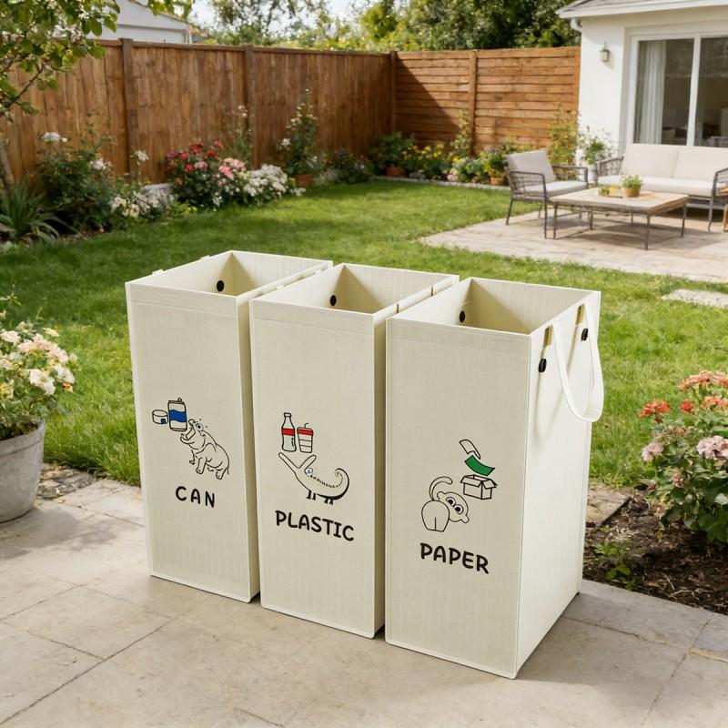 Trash Bins Home Office Bedroom Kitchen Outdoor Lightweight Large Capacity Recycling