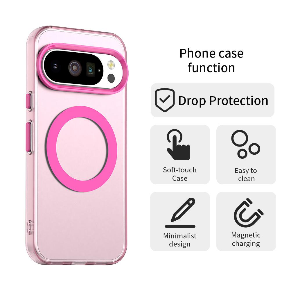 Matte Candy Color for Case for Google Pixel 9 8 10 Pro XL 9A 8A 9 XL Magnetic Frosted Soft TPU Cover for Pixel 10 Pro