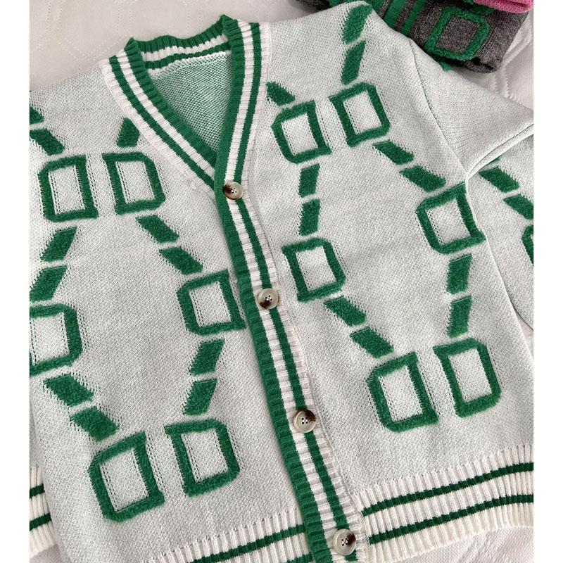 Embroidered Knit Cardigan Women's Loose Sweater V-neck Long Sleeved Single Breasted Buckle Thick Coat Warm Comfortable Casual Commuting Autumn Winter