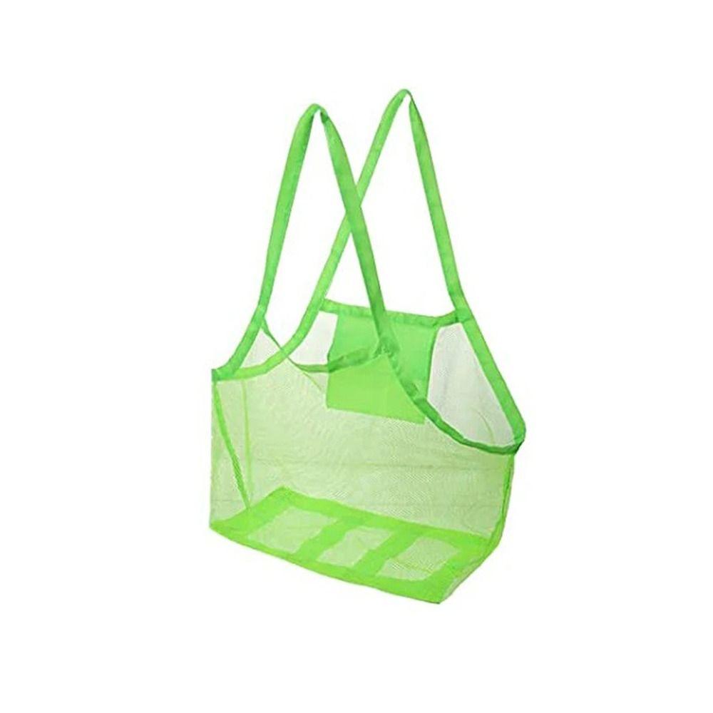

Быстросохнущая сетчатая пляжная сумка для хранения, портативный складной органайзер для пляжных игрушек, легкий дышащий детский коллекционер игрушек для песка зелёный